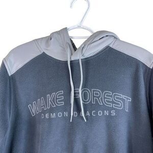 Champion Wake Forest Demon Deacons Fleece Hoodie Sweatshirt Mens M Gray‎ Stretch